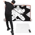 thumbnail image 4 of Moonsky Street Hockey Shooting Target - 4x6ft Goalie Practice Net with Target Zones, Improves Shot Accuracy for Ball & Puck Hockey Black 1PC, 4 of 5