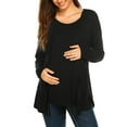 thumbnail image 6 of Joau Women's Maternity Nursing Tops Double Layers Long Sleeve Breastfeeding Tee Shirt Summer Casual Pregnancy Clothes, 6 of 9