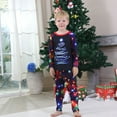 thumbnail image 6 of Family Christmas Pajamas Matching Sets, Navy Lights Christmas Tree Print Family Matching Christmas Pajamas Sets for Women, Men & Couples, 6 of 7