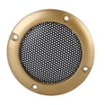 thumbnail image 4 of Cubierta protectora de malla circular de acero decorativa para altavoz de coche de 2 pulgadas (dorada), 4 of 12