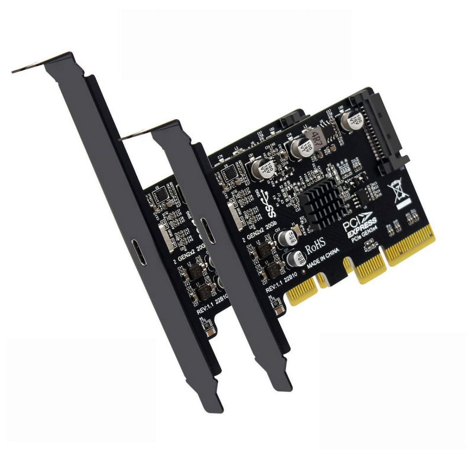 FVH USB 3.2 Gen2 Type-C 20Gbps USB-C to PCI-E 4X Express Card Adapter for Desktop Motherboard