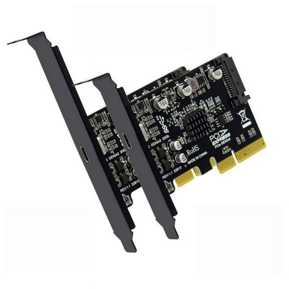 CY USB 3.2 Gen2 Type-C 20Gbps USB-C to PCI-E 4X Express Card Adapter for Desktop Motherboard