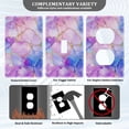 thumbnail image 3 of Yayeee Duplex Wall Plate 1-Gang 4.5"x2.7" Home Receptacle Light Switch Decorative Outlet Cover, Pastel Pink Marble Pattern, 3 of 7