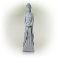 thumbnail image 5 of Alpine Corporation 32" Tall Cement Standing Buddha Outdoor Garden Statue, Gray, 5 of 13