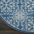 thumbnail image 2 of Nourison Jubilant Geometric Floral Ivory/Blue 5'3" x round Area Rug, (5' Round), 2 of 8