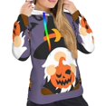 thumbnail image 4 of KLL Halloween Gnomes for Womens Pullover Hoodie with Pocket Hooded Long Sleeve Shirts Sweatshirt for Women-Large, 4 of 7
