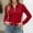 Red, variant on Womens Long Sleeve Polo Shirts Button Up Lapel Collared Solid Golf Tops Lightweight Fall Fashion Workout Tennis Blouses