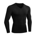 thumbnail image 2 of Guardurnaity Camiseta de compresión ligera y cómoda para hombre, camiseta de manga larga con cuello en V, camisetas largas para hombre Camisetas, 2 of 5