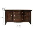 thumbnail image 5 of Koot 56 Inch 3 Drawer Buffet Console, Storage Cabinets, Adjustable Shelves- Saltoro Sherpi, 5 of 5