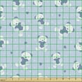 thumbnail image 2 of Ambesonne Cartoon Fabric by the Yard Upholstery, Teddy Bears with Hearts, 2 Yards, Cadet Blue Pale Blue, 2 of 5