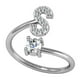 thumbnail image 1 of Sonducket Anillo abierto con letras mayúsculas de cobre, anillos de diamantes de imitación para interiores y exteriores, viajes, compras, Ropa, zapatos y accesorios Miscelánea S, 1 of 6