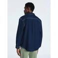 thumbnail image 3 of Free Assembly Men's Heavyweight Denim Overshirt with Long Sleeves, Sizes S-3XL, 3 of 6