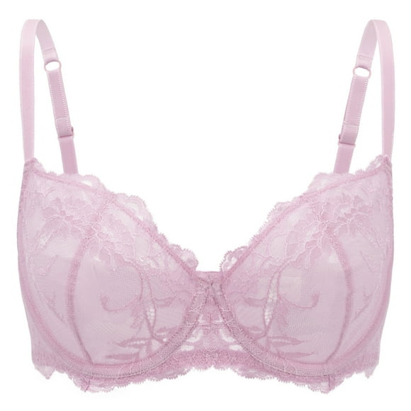 Wingslove Soutien-gorge Balconnet pour Femmes en Dentelle Transparente, Sans Rembourrage, à Armatures, Non Doublé