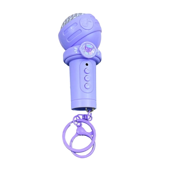 Children Portable Recording Device Keychain Microphone Shape Voice Playback Durability ABS Shell Holiday Gift