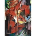 thumbnail image 2 of Franz Marc 19x24 Black Ornate Framed Double Matted Museum Art Print Titled: The Foxes (1913), 2 of 5