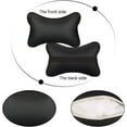 thumbnail image 3 of Car Neck Pillow Breathable Auto Head Neck Rest Cushion Relax Neck Support Headrest Comfortable Soft Pillows for Travel Car Seat & Home, Set of 2[Black], 3 of 8