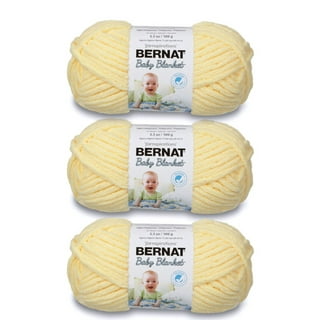 Bernat Baby Blanket Yarn, Baby Yellow, 3.5oz(100g), Super Bulky, Polyester  
