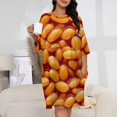 thumbnail image 2 of Baked Beans Sleepshirts For Sleeping Travels Loose Sleepdress Pajama Dress Soft Nightdress Sleepwear, 2 of 7