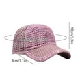 thumbnail image 3 of Hovmgk Rhinestone Baseball Cap, Adjustable Bling Sun Hat with Mesh and Ponytail Hole, Stylish Casual Sports Cap for Women & Men, Breathable, Sun Protection for Outdoor Activities, Khaki, Black, Pink, 3 of 6