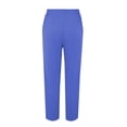 thumbnail image 6 of Audhol Casual Pants for Women Women's Summer High Waisted Baggy Pants Casual Ankle Length Trouser Slacks with Pockets Comfy Pants Women Blue1 L, 6 of 7