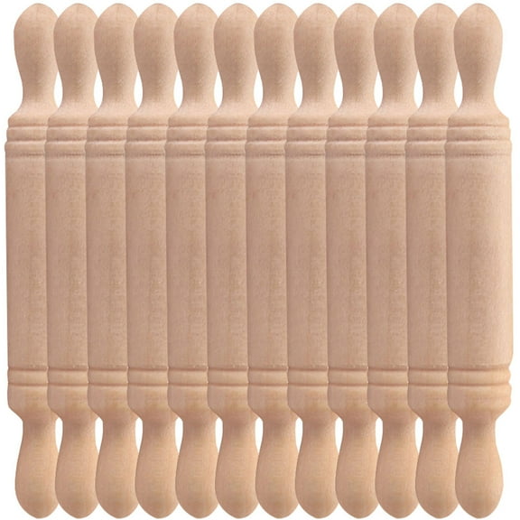 OUNONA Miniature Design Rolling Pin for Parents Small Dough Roller 12Pcs