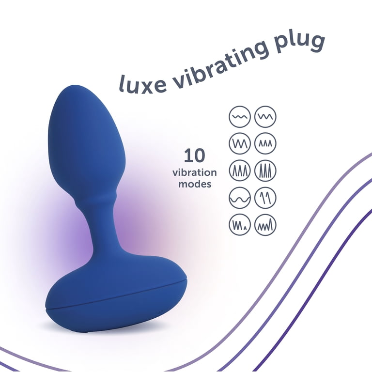 plusOne Luxe Anal Plug Discreet Vibrator, Rechargeable & Waterproof,  Wireless Remote - Walmart.com