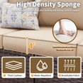 thumbnail image 2 of ELPOSUN Patio Furniture Sets, 5 Pieces Outdoor Patio Sectional Sofa Set, All-Weather Wicker Rattan Outdoor Conversation Set with Ottoman Thick Khaki Cushion for Poolside, Backyard, 2 of 7