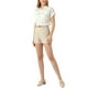 thumbnail image 2 of CAMISA DE BOTONES DE CHIFFON CHIC INSPIRADOR PARA MUJERES, BLUSA CORTA Y ELEGANTE DE MANGA CORTA, BLANCA, TALLA 2XL, 2 of 6