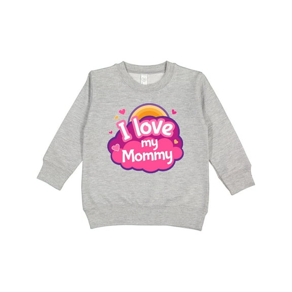Inktastic I Love My Mommy Girls Toddler Sweatshirt