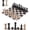 Black and Coral, variant on Elborse Marble Chess Set 12 inches Black and Coral Handmade Strategy Board Games with 32 Chess Pieces and 2 Extra Queens Tournament Travel Chess Set for Adults, Indoor Game Night Gift