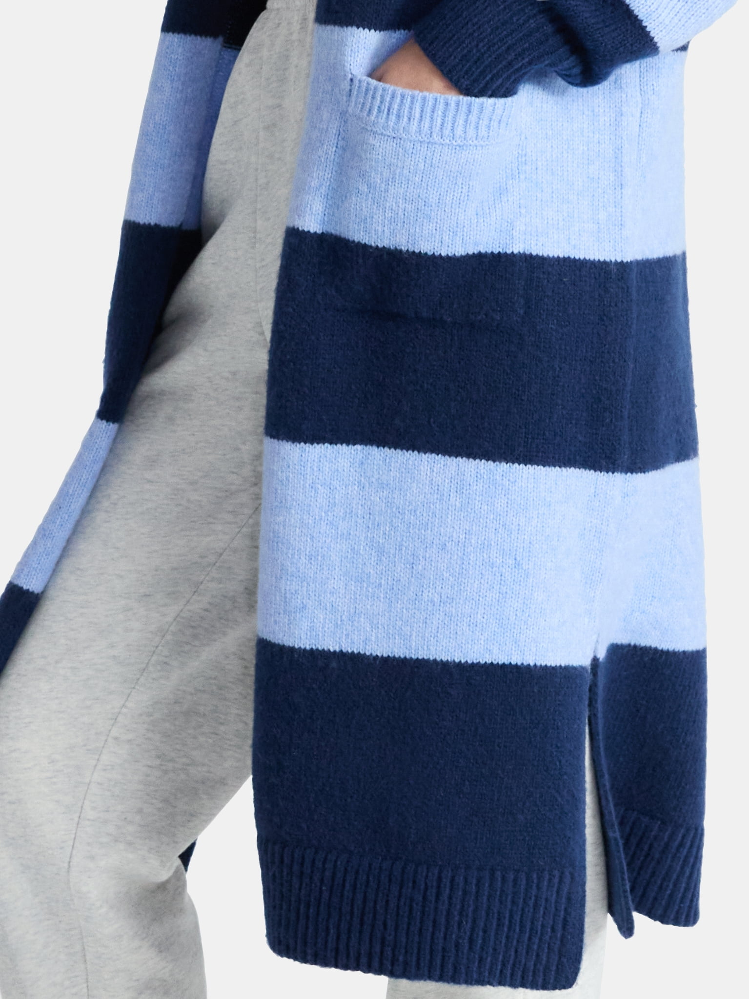 No Boundaries Striped Open Front Duster, Women’s