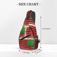 thumbnail image 2 of Men Women America Flag - Red Black And Green Sling Crossbody Chest Bag Backpack with Convertible Shoulder Strap, 2 of 6
