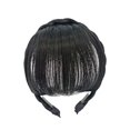 thumbnail image 1 of JJLFresheners Flequillo falso natural pieza de pelo clip peluca larga banda de pelo sintético flequillo diadema diademas para mujeres (marrón oscuro 1), 1 of 5