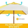 thumbnail image 4 of Autlaycil 7.5ft Patio Umbrella and Button Tilt Sun Shelter UV Protection Beach for Market, Beach, Patio, Pool, Garden Backyard (Yellow and White), 4 of 7