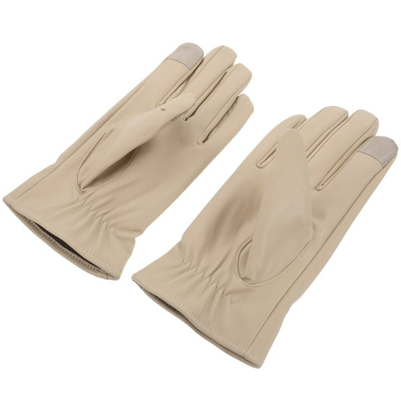 RENACLIPY Beige Touchscreen Gloves for Women, 1 Pair Winter Gloves, Warm and Sleek Fit