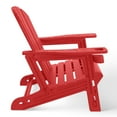 thumbnail image 5 of WestinTrends Tool-Free Assembly Outdoor Patio HDPE Plastic Adirondack Chair with Cup Holder, Red, 5 of 17