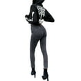 thumbnail image 5 of KOMOO Women Hooded Coat Skeleton Print Pockets Long Sleeve Zipper Crop Tops Plus Size, 5 of 10