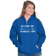 thumbnail image 4 of For A Second Bored Me EKG Humor Unisex Plus Size Zip Hoodie Brisco Brands 2X, 4 of 6