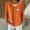 Orange, variant on SYMOID Womens Orange Fall Embroidered Cardigan - V-Neck Button-Down 3/4 Sleeve, Soft Lightweight with Pumpkin Floral Embroidery, Inclusive Sizes S-XXXXXL,Size S