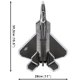thumbnail image 4 of Bloque de construcción: juguete COBI, Lockheed F-22 Raptor, de las Fuerzas Armadas, 4 of 9