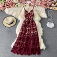 thumbnail image 3 of Vestido de tirantes finos para mujer, traje de encaje ahuecado con un hombro al descubierto para vacaciones en la playa, novedad de verano 2024, 3 of 5