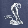 thumbnail image 2 of Wild Bobby, Ford Shelby Cobra Emblem Vintage White Logo, Cars and Trucks, Front and Back Unisex Crewneck Graphic Sweatshirt, Vintage Heather Navy, 5X-Large, 2 of 4