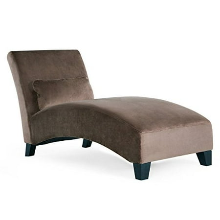 Ghp Brown Microfiber Curved Back Contemporary Chaise Lounge Chair W Ghp Brown Microfiber Curved Back Contemporary Chaise Lounge Chair W Accent Pillow