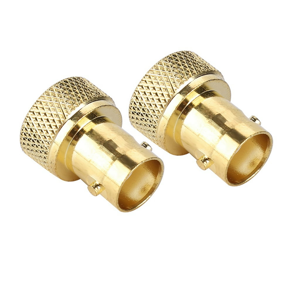 OTVIAP BNC to SMA Connector,2 Pcs Gold BNC Female To SMA Male Convert