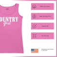thumbnail image 6 of Country Girl Logo Women's Tank Top Minimalistic Western Style Rodeo Southern Pride Cowgirl Queen Rustic Farm Gift, 6 of 7