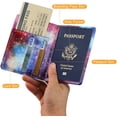 thumbnail image 3 of EpicGadget Passport Holder Travel Wallet RFID Blocking Case Cover - Minimalist Premium PU Leather Passport Wallet Holder, Passport, ID, Card and Boarding Pass Holder Travel Organizer (Twilight Galaxy), 3 of 6