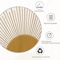 thumbnail image 4 of Abstract Sun Shower Curtain Set 71Wx71H Inches Modern Minimalist Mid Century Aesthetic Mustard Yellow Sunburst Sunrise Boho Simple Polyester Waterproof Cloth Bathroom Curtain with 12 Hooks, 4 of 6