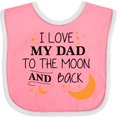 thumbnail image 3 of Inktastic I Love My Dad to the Moon and Back Boys or Girls Baby Bib, 3 of 4