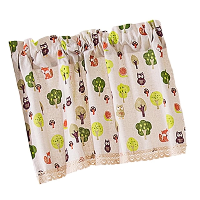 Cortina de ventana de cocina Cortina de Poliéster para Ventana - - 74x61cm Hada del bosque - 74x61cm Magideal Cortina de ventana de cocina