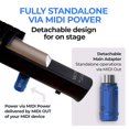 thumbnail image 3 of CME WIDI Master Blue - Edición limitada - Adaptador MIDI Bluetooth premium a través de MIDI DIN de 5 pines - Latencia ultrabaja de 3 ms - MIDI inalámbrico avanzado para sintetizador EWI Keytar Pedalbo, 3 of 8